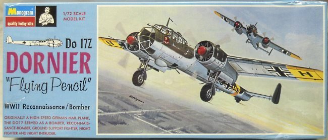 Monogram 1/72 Dornier Do-17 Flying Pencil - Blue Box Issue, PA214-150 plastic model kit